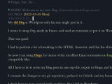 Writing this blog post in Emacs